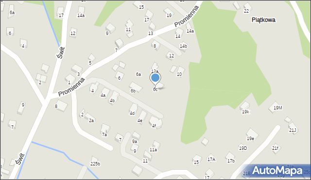 Nowy Sącz, Promienna, 6c, mapa Nowego Sącza