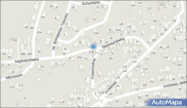 Nowy Targ, Przechodnia, 5, mapa Nowego Targu