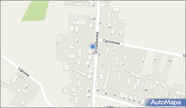 Oleszno, Przedborska, 7a, mapa Oleszno