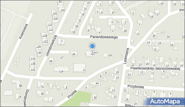 Opole, Prosta, 11C, mapa Opola