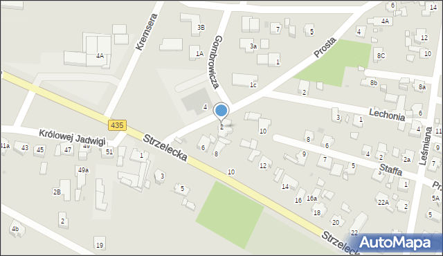 Opole, Prosta, 2, mapa Opola