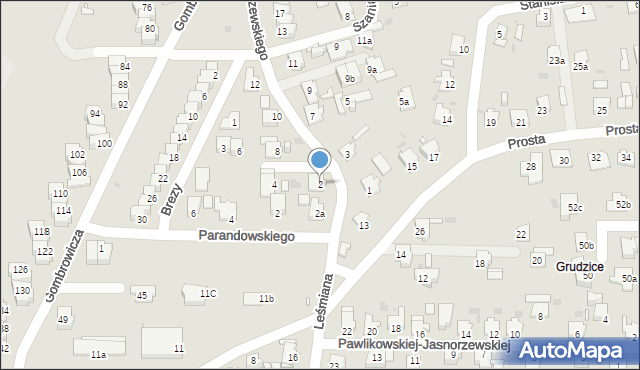 Opole, Przybyszewskiego Stanisława, 2, mapa Opola