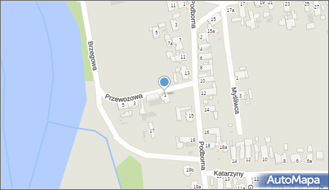 Opole, Przewozowa, 1, mapa Opola