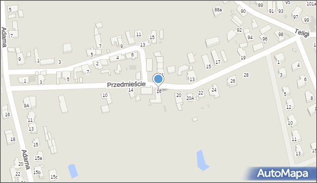 Opole, Przedmieście, 16, mapa Opola