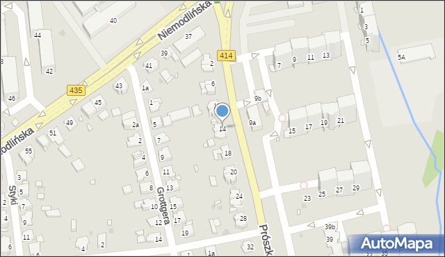 Opole, Prószkowska, 14, mapa Opola