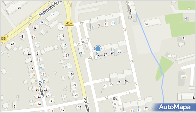 Opole, Prószkowska, 15, mapa Opola