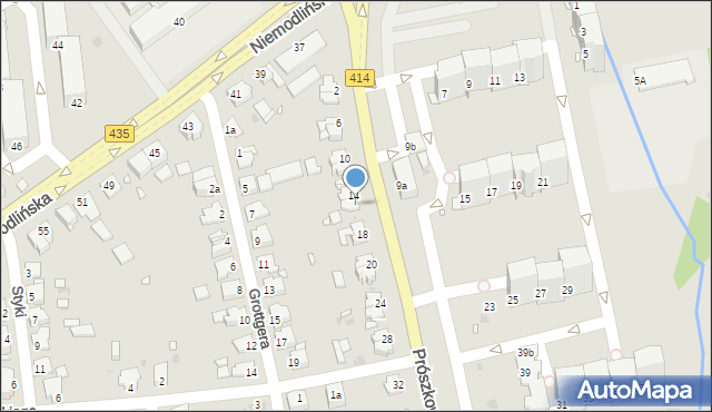Opole, Prószkowska, 16, mapa Opola