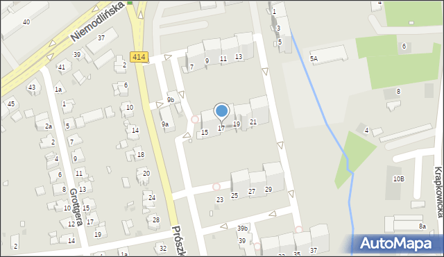 Opole, Prószkowska, 17, mapa Opola