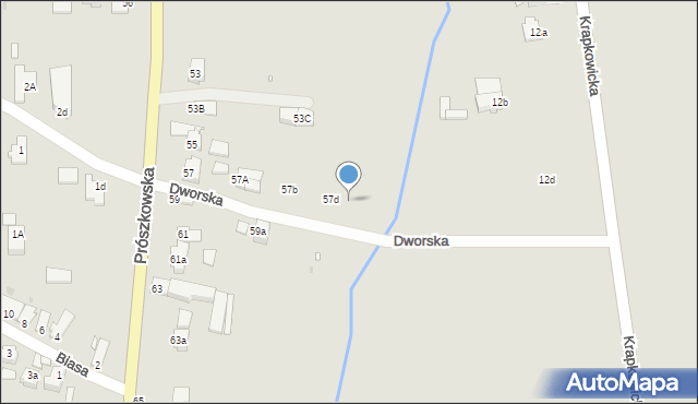 Opole, Prószkowska, 57e, mapa Opola