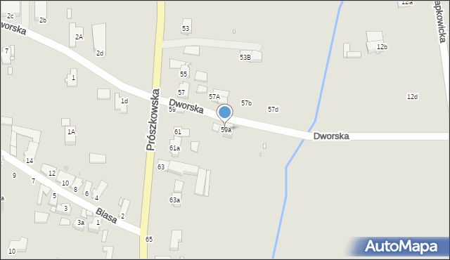 Opole, Prószkowska, 59a, mapa Opola