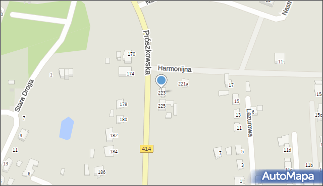 Opole, Prószkowska, 223, mapa Opola