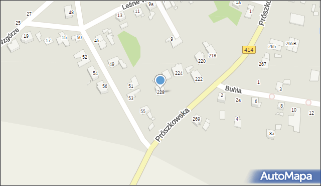 Opole, Prószkowska, 228, mapa Opola