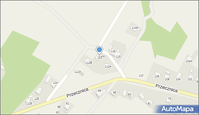 Osiek, Przecznica, 112, mapa Osiek