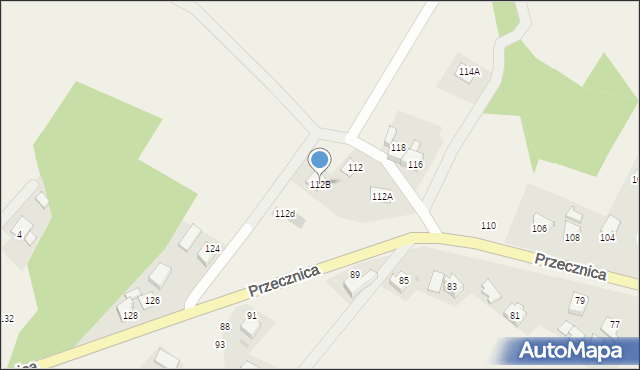 Osiek, Przecznica, 112B, mapa Osiek