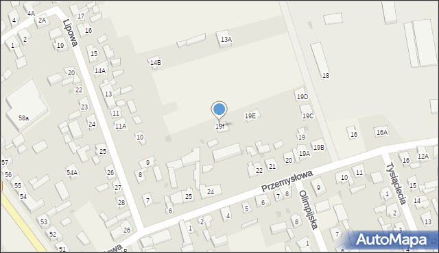 Osiek nad Notecią, Przemysłowa, 19f, mapa Osiek nad Notecią