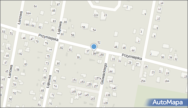 Ostrów Wielkopolski, Przymiejska, 35, mapa Ostrów Wielkopolski