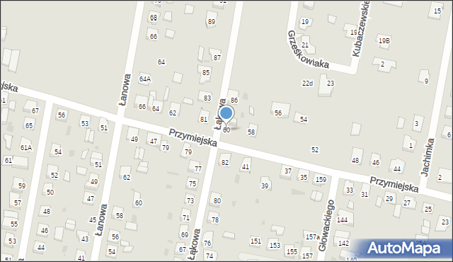 Ostrów Wielkopolski, Przymiejska, 60, mapa Ostrów Wielkopolski