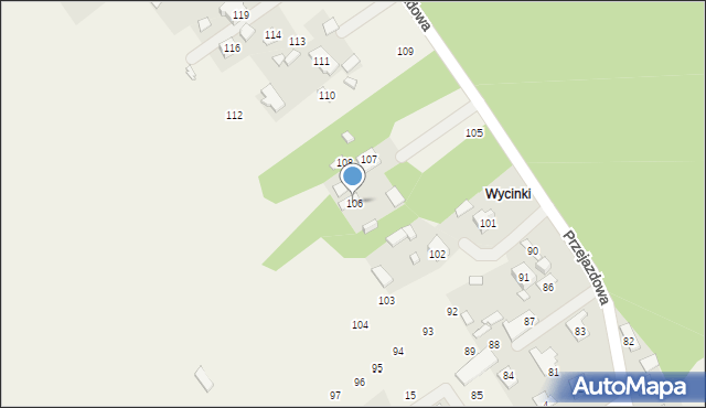 Ostrówek, Przejazdowa, 106, mapa Ostrówek