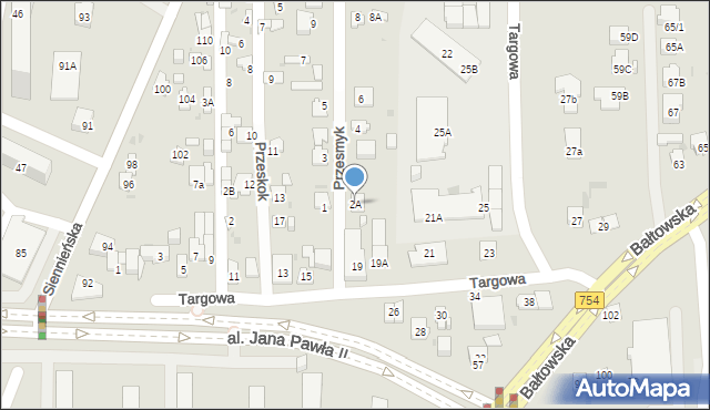 Ostrowiec Świętokrzyski, Przesmyk, 2A, mapa Ostrowiec Świętokrzyski