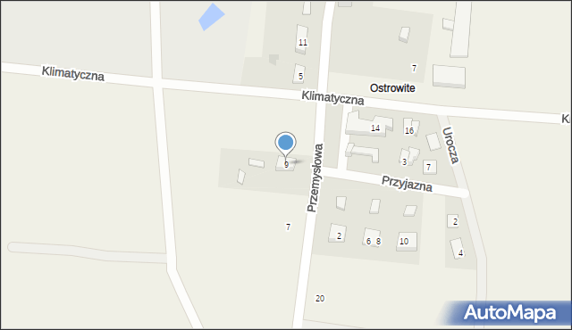 Ostrowite, Przemysłowa, 9, mapa Ostrowite