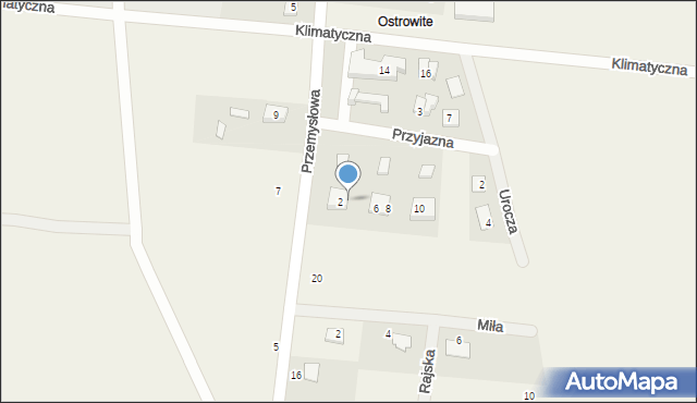 Ostrowite, Przyjazna, 4, mapa Ostrowite
