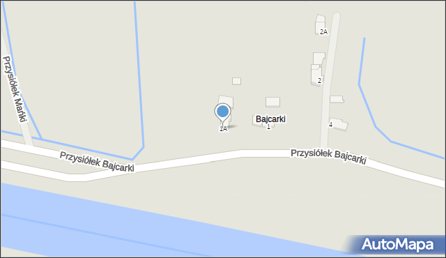 Oświęcim, Przysiółek Bajcarki, 1A, mapa Oświęcimia