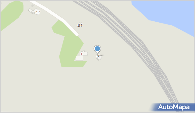 Oświęcim, Przysiółek Mańki, 1A, mapa Oświęcimia