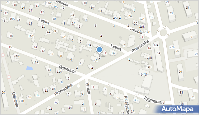 Otwock, Przewoska, 2, mapa Otwock