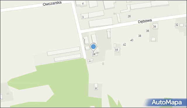 Owczary, Przemysłowa, 1a, mapa Owczary
