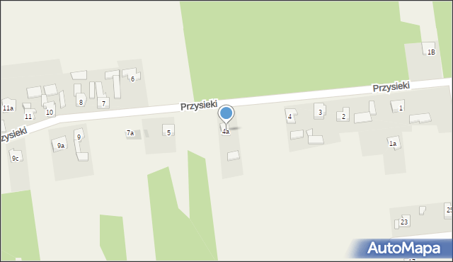 Ożarowice, Przysieki, 4a, mapa Ożarowice