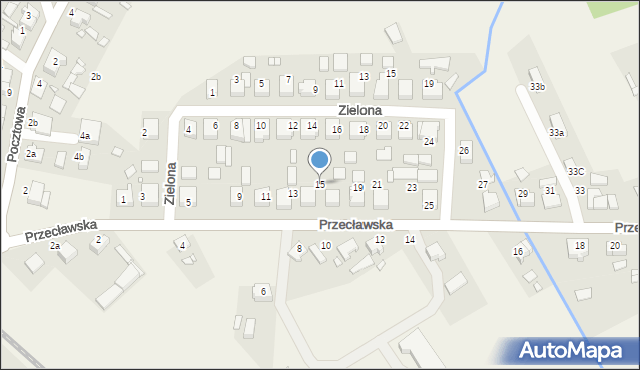 Pamiątkowo, Przecławska, 15, mapa Pamiątkowo