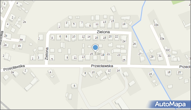 Pamiątkowo, Przecławska, 17, mapa Pamiątkowo