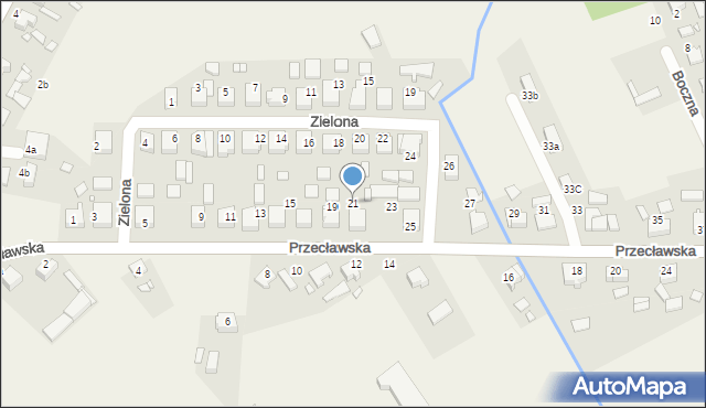 Pamiątkowo, Przecławska, 21, mapa Pamiątkowo