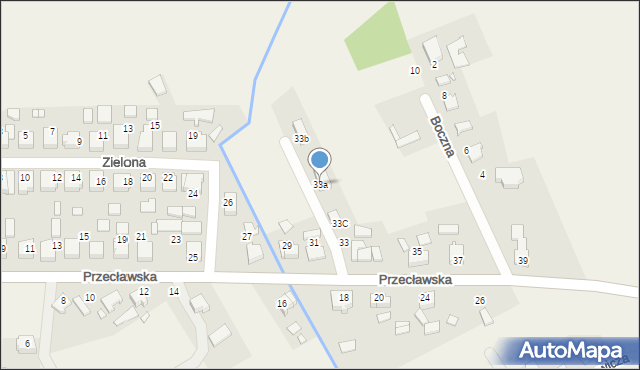 Pamiątkowo, Przecławska, 33a, mapa Pamiątkowo