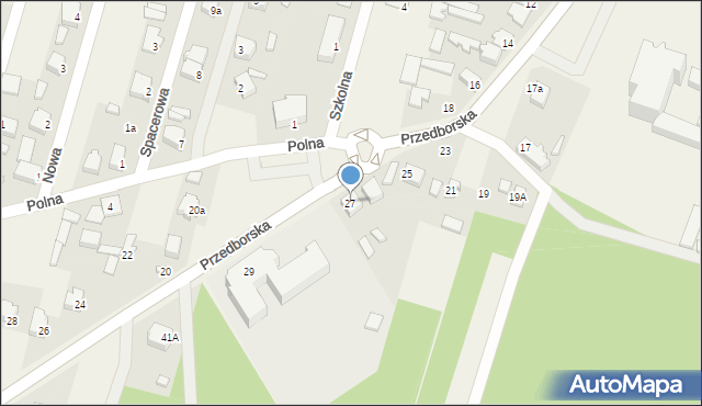 Paradyż, Przedborska, 27, mapa Paradyż