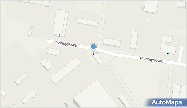 Paterek, Przemysłowa, 1, mapa Paterek