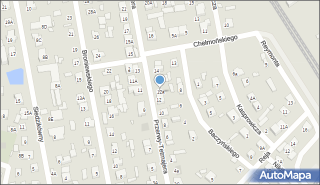 Piaseczno, Przerwy-Tetmajera Kazimierza, 12a, mapa Piaseczno