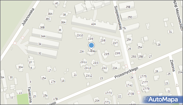 Piaseczno, Przesmyckiego, 23D, mapa Piaseczno