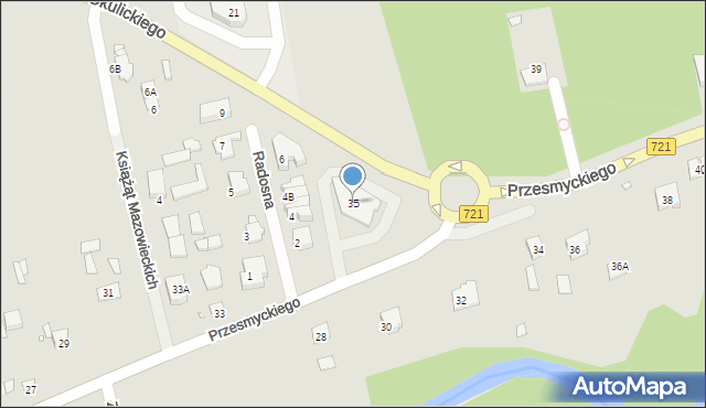 Piaseczno, Przesmyckiego, 35, mapa Piaseczno