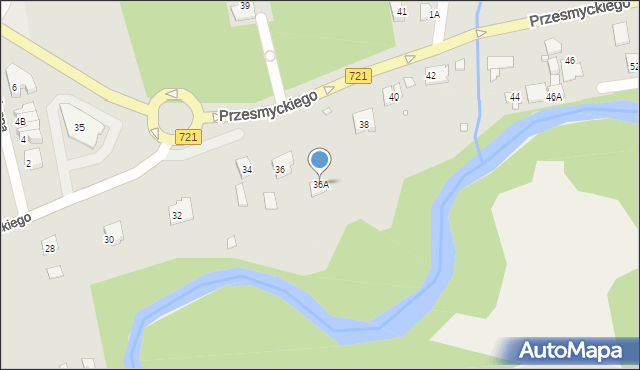 Piaseczno, Przesmyckiego, 36A, mapa Piaseczno