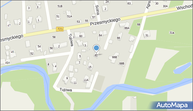 Piaseczno, Przesmyckiego, 62, mapa Piaseczno