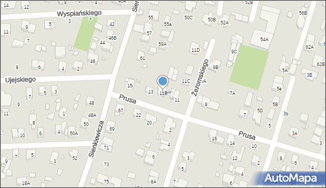 Piastów, Prusa Bolesława, 11B, mapa Piastów
