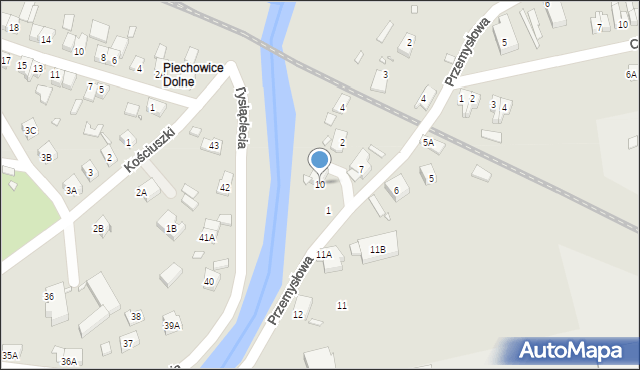 Piechowice, Przemysłowa, 10, mapa Piechowice