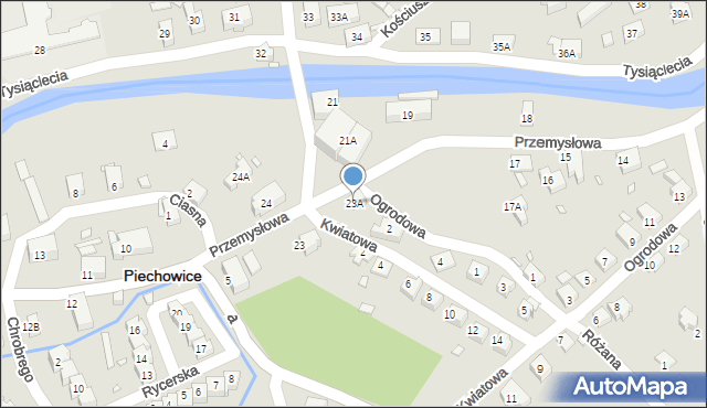 Piechowice, Przemysłowa, 23A, mapa Piechowice
