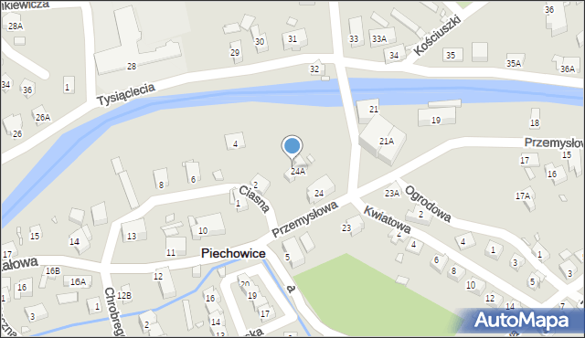 Piechowice, Przemysłowa, 29A, mapa Piechowice