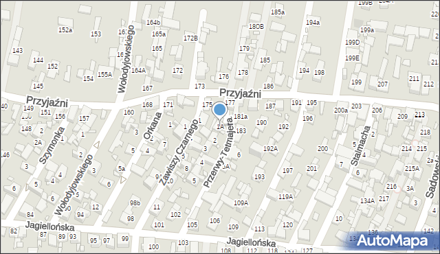 Piekary Śląskie, Przerwy-Tetmajera Kazimierza, 1A, mapa Piekary Śląskie