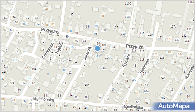 Piekary Śląskie, Przyjaźni, 101, mapa Piekary Śląskie