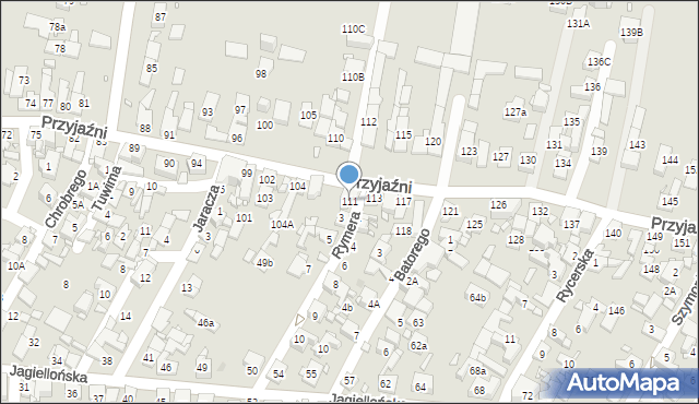 Piekary Śląskie, Przyjaźni, 111, mapa Piekary Śląskie