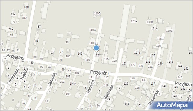 Piekary Śląskie, Przyjaźni, 112, mapa Piekary Śląskie