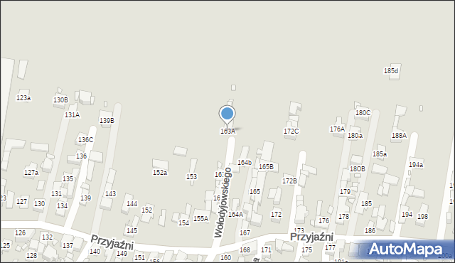 Piekary Śląskie, Przyjaźni, 163A, mapa Piekary Śląskie